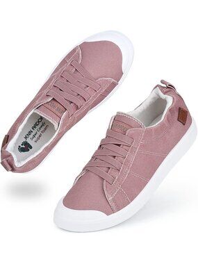 Women Pink Slip-ons Lightweight Loafers Work Flats Fashion Casual Sneaker